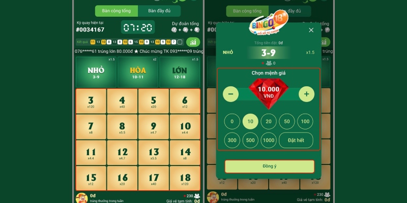 Bingo18 có nhiều vé chơi đa dạng